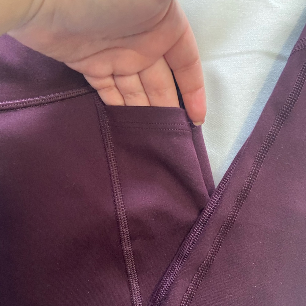 SOLD Victoria Secret Maroon Leggings - Picture 3 of 8